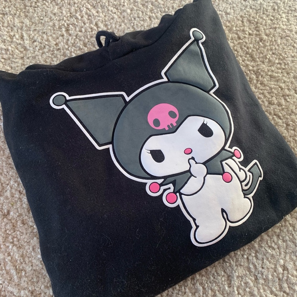 NWOT Dumbgood Cropped Kuromi Hoodie